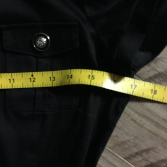 Y2K Black Military Goth Cotton Button Down Dress - Picture 12 of 16